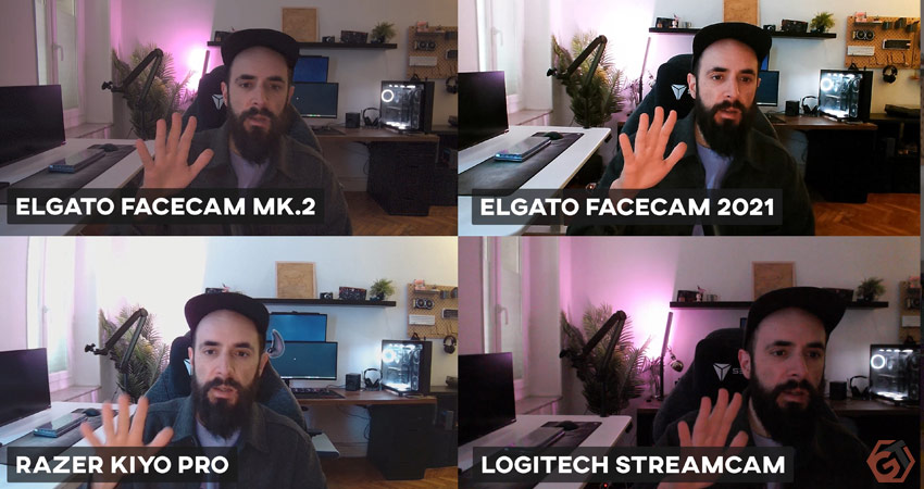 Comparatif webcams sans éclairage