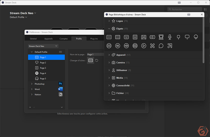 Gestion des profiles pour Elgato Stream Deck