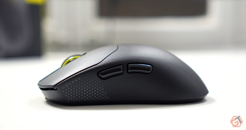 Vue latérale de la souris