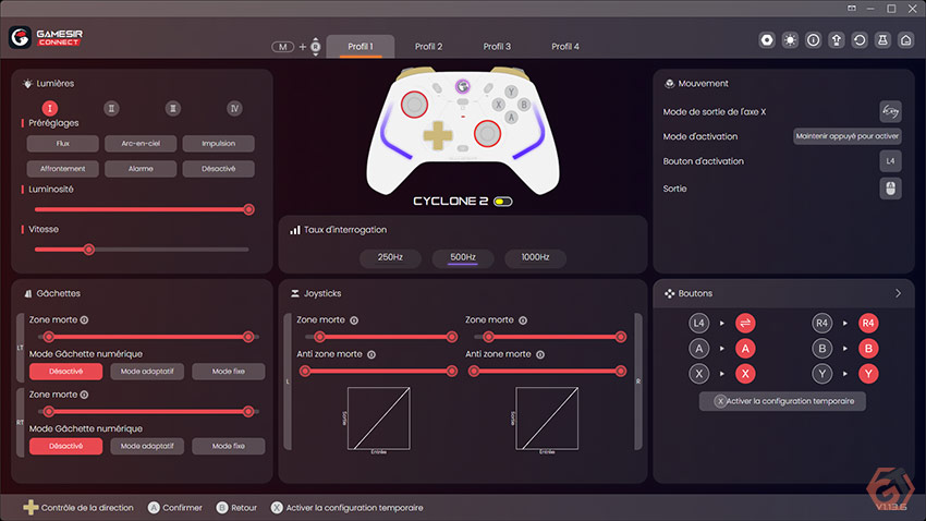 Logiciel GameSir Connect