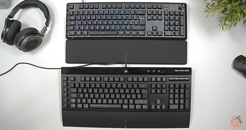 Corsair SKIFF 100 PLUS face au Corsair K55 RGB Pro XT