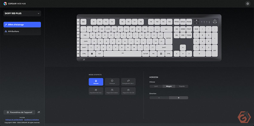 Logiciel Corsair Web Hub