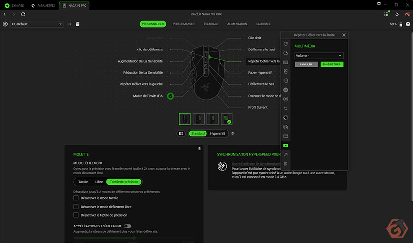 Mapping des boutons de la Razer Naga V3 Pro
