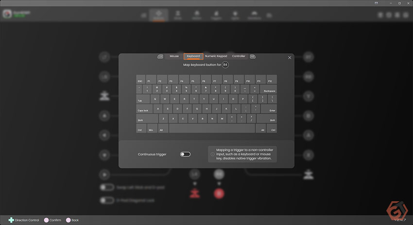 Mapping commandes claviers sur manette PC