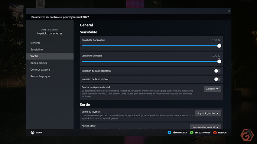 Steam Input pour changer de joystick